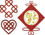 福字挂件 心形中国结