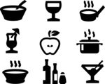 酒瓶 红酒杯 饮品 锅