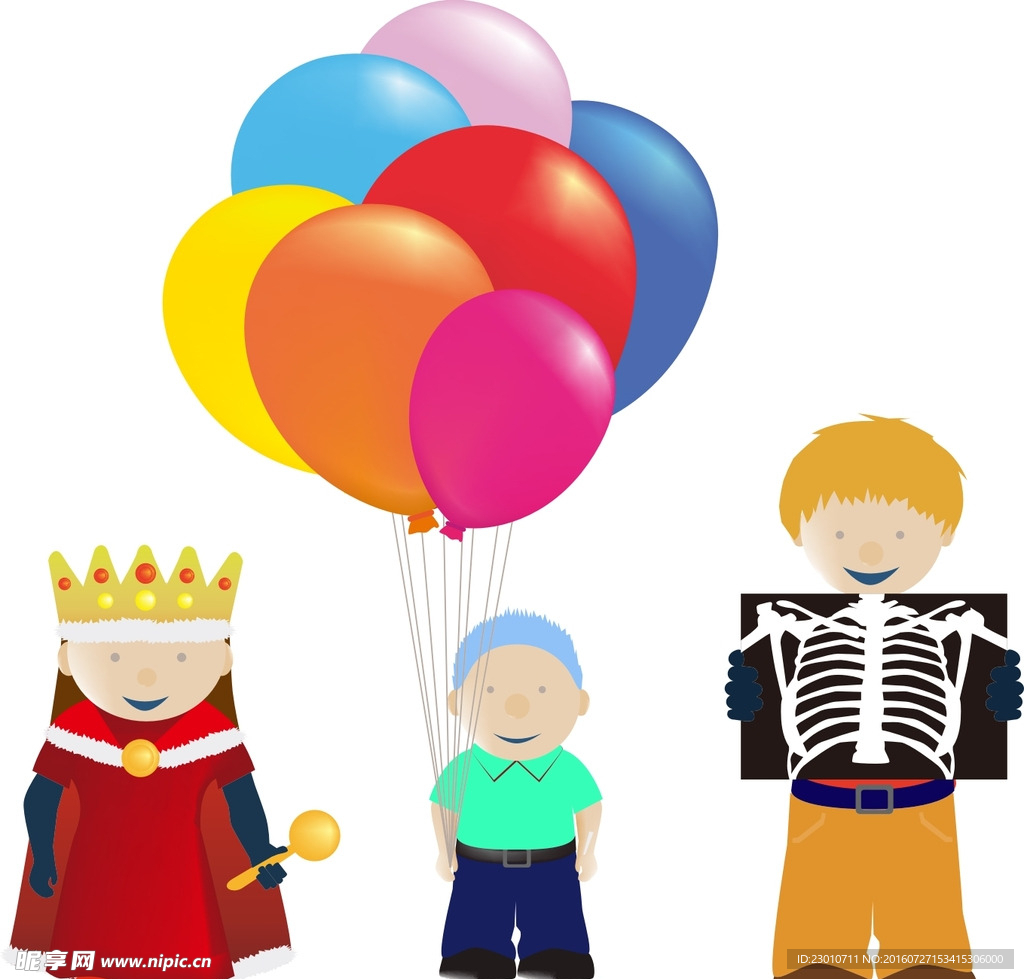 卡通女王 儿童气球 拍片子