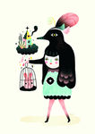女孩创意插画