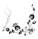 黑白花边花纹