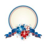 时尚花纹边框矢量