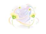 创意个性花纹美女矢量素材
