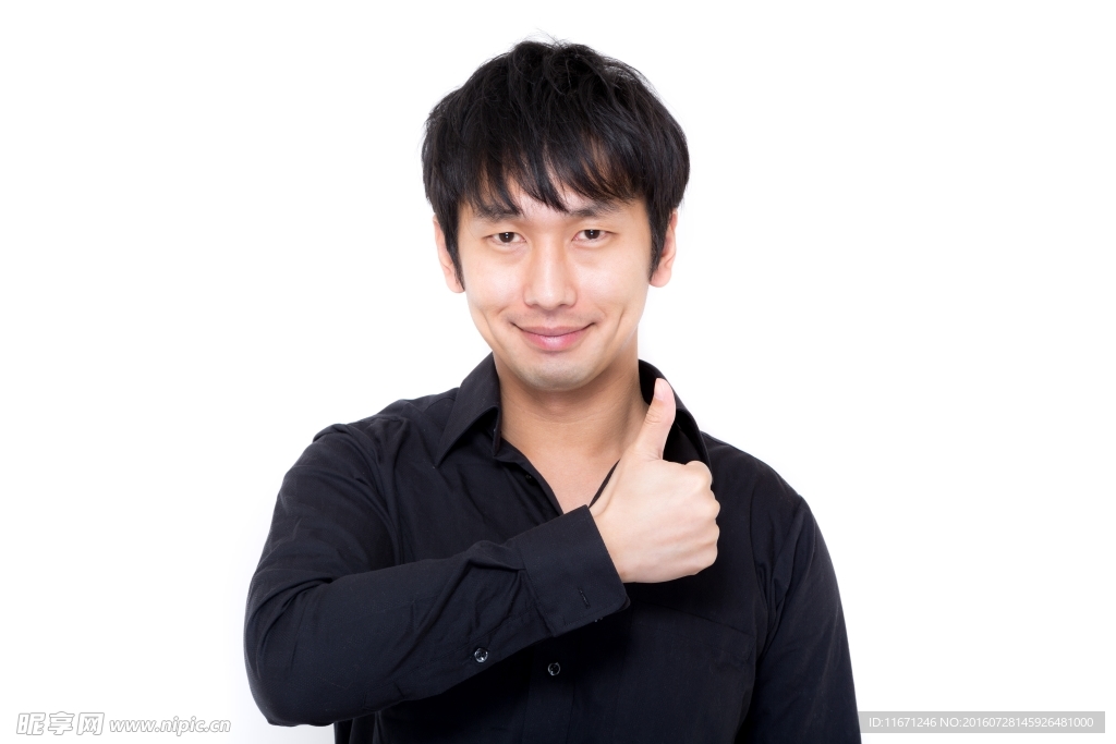 竖拇指的男人