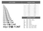 字号对照表