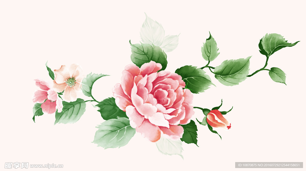 牡丹花底纹