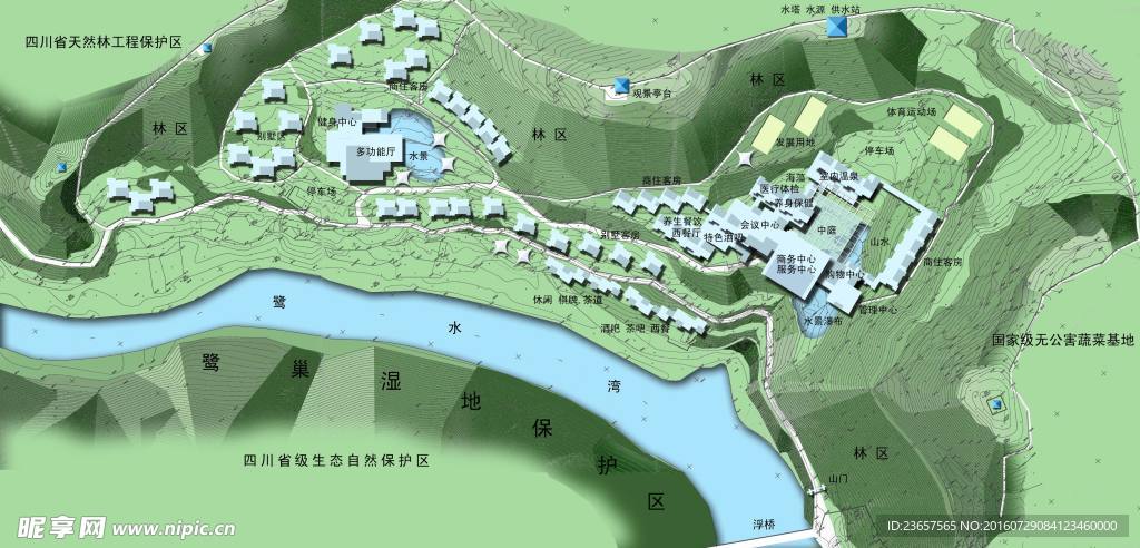 温泉度假总平图