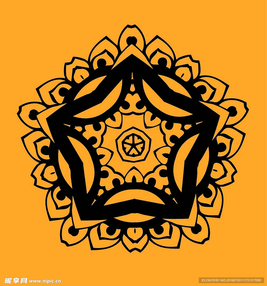 古典花纹矢量图