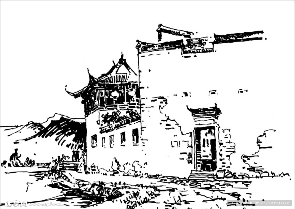 老房子矢量图