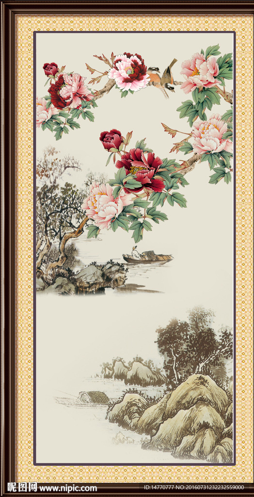 国画牡丹