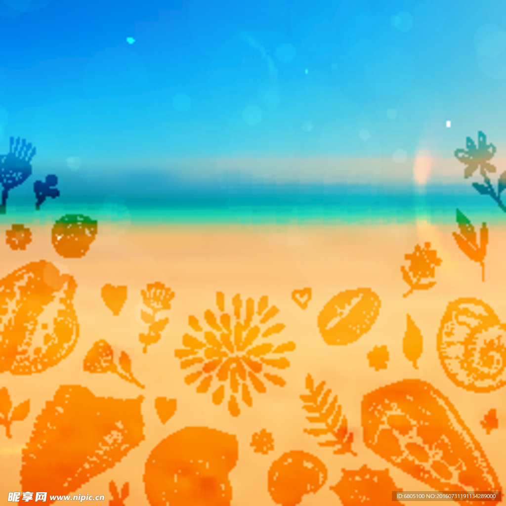 夏日宣传展示牌背景海报