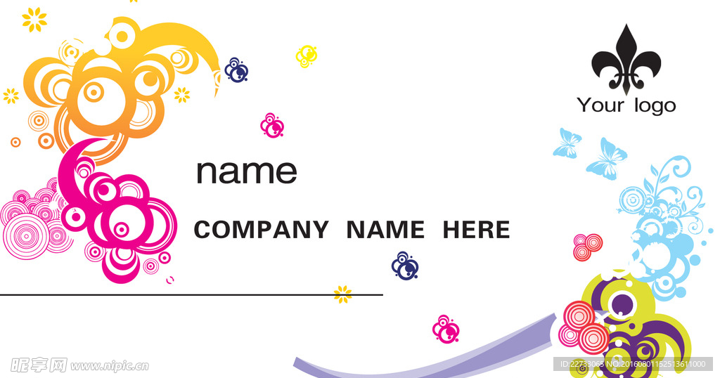 花纹名片设计psd