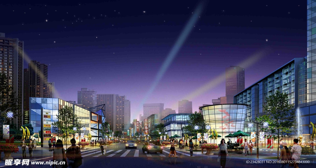 购物中心夜景