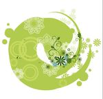 藤类植物花纹矢量素材