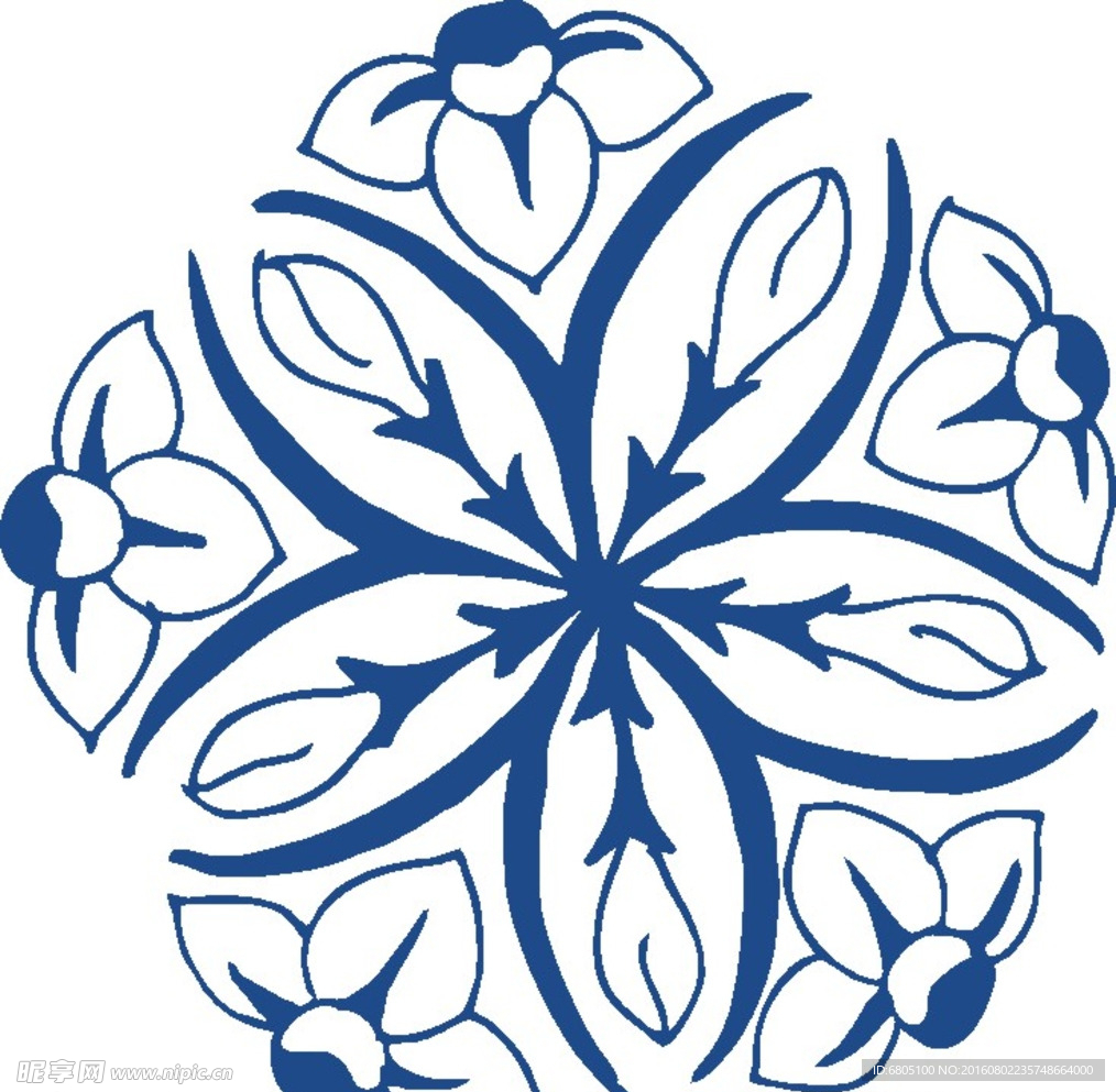 简洁花纹线条图案