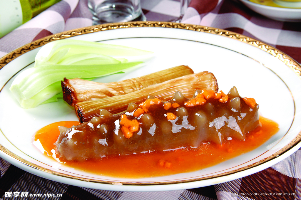葱烧肉味活海参