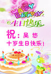生日快乐创意海报