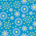 矢量蓝色花朵花纹背景底纹