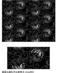 矢量黑白花纹背景底纹