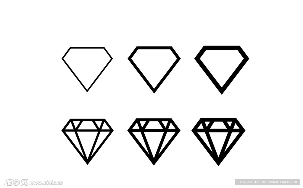 钻石AI绘制 钻石剪影
