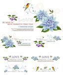 LOVE文字标签花纹素材
