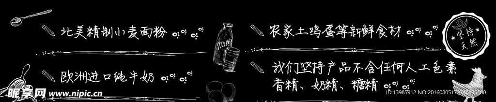 黑板风品牌吊旗海报