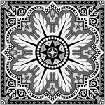 矢量黑白花纹图案