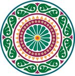 矢量盘子花纹图案