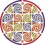矢量盘子花纹图案