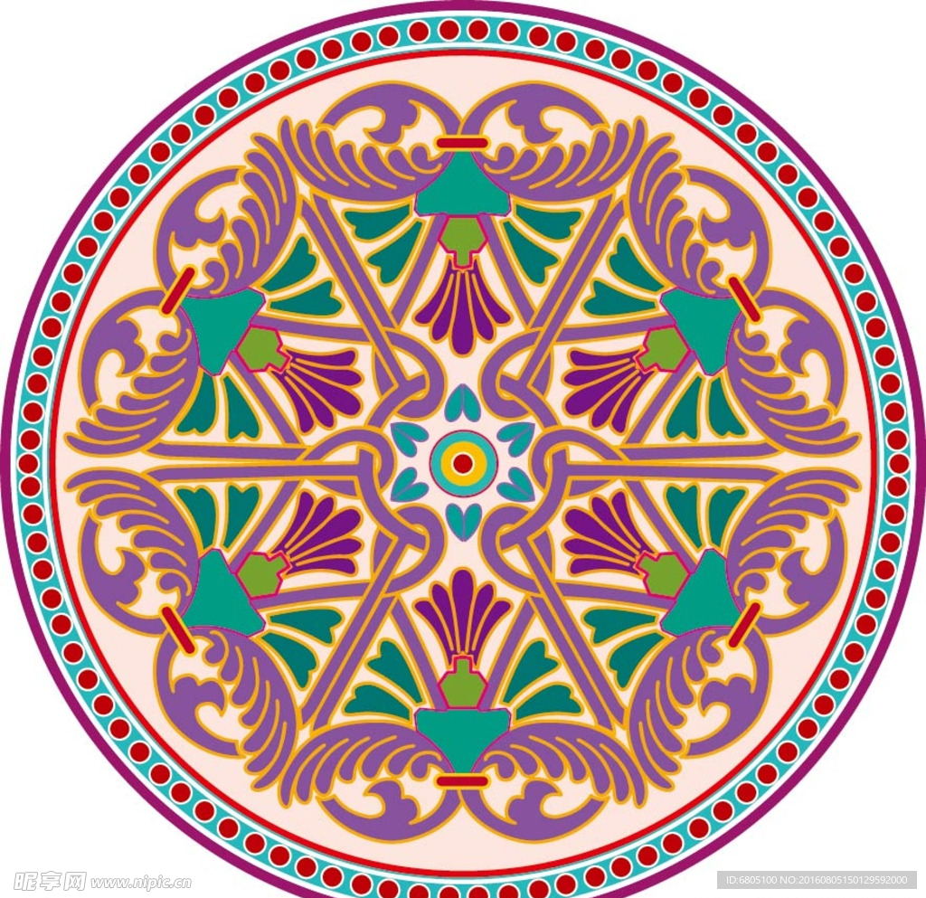 矢量花纹图案背景