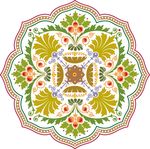 矢量盘子花纹图案