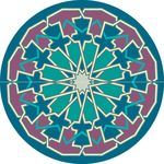 矢量盘子花纹图案