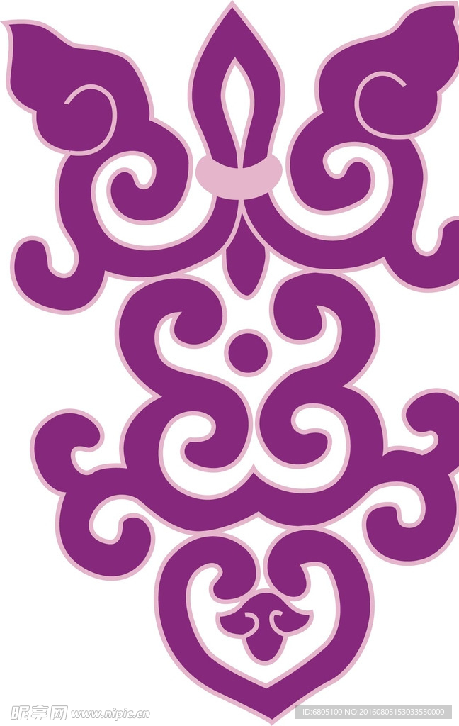 矢量花纹线条图案
