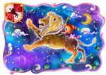 狮子座 十二星座 蓝色模板