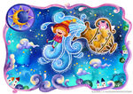 水瓶星座 十二星座 蓝色模板