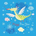 卡通龙花纹