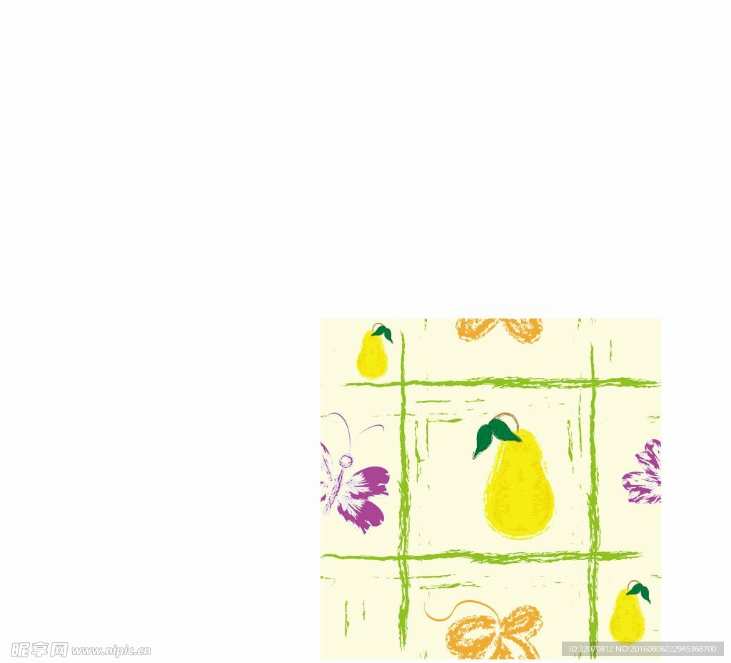 卡通雪梨花纹