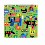 卡通动作花纹