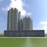 现代建筑高层商业