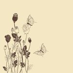 时尚玫瑰花纹