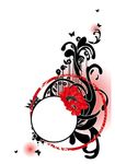 黑色蝴蝶花纹
