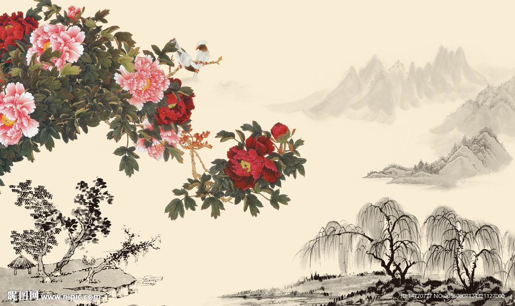 国画牡丹