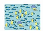 卡通海洋生物花纹
