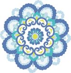 矢量盘子花纹背景底纹