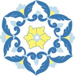 矢量盘子花纹背景底纹