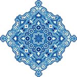 矢量盘子花纹背景底纹