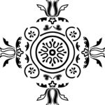 盘子花纹背景底纹