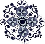 盘子花纹背景底纹