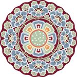 盘子花纹背景底纹