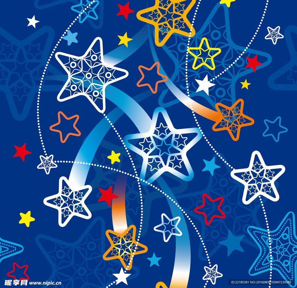 卡通星星花纹